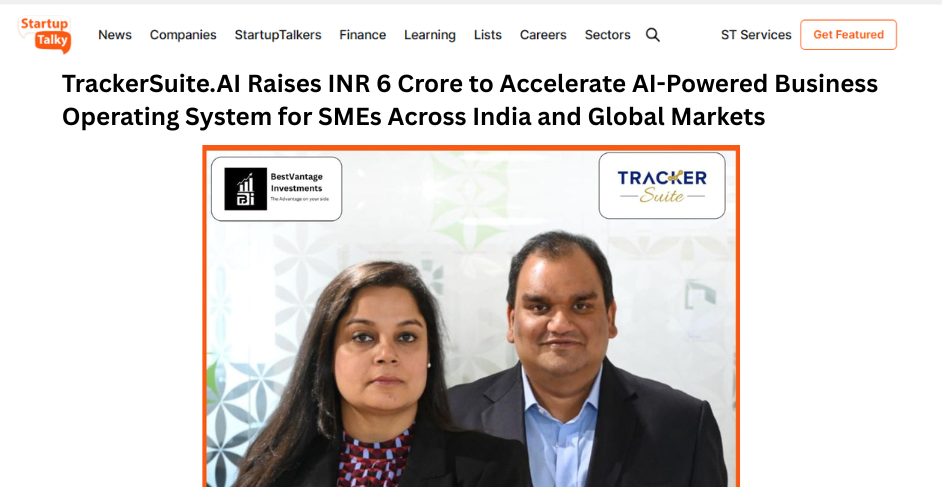 Startup Talky features TrackerSuiteAI