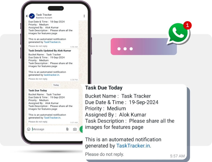 WhatsApp reminders & alerts