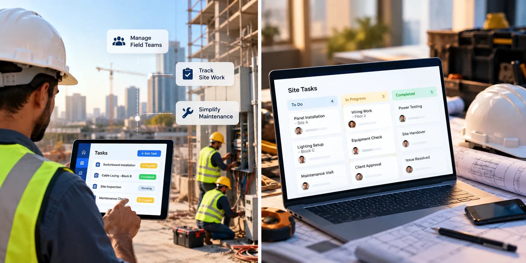 Task Tracker for Electrical Contracting Companies: Manage Field Teams, Site Work and Maintenance