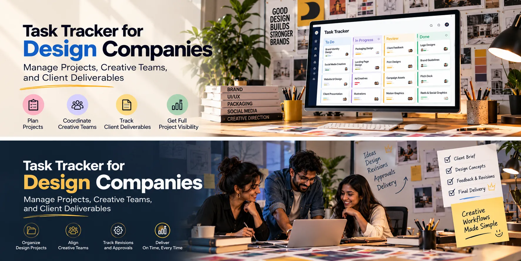Task Tracker for Design Companies: Manage Projects, Creative Teams and Client Deliverables
