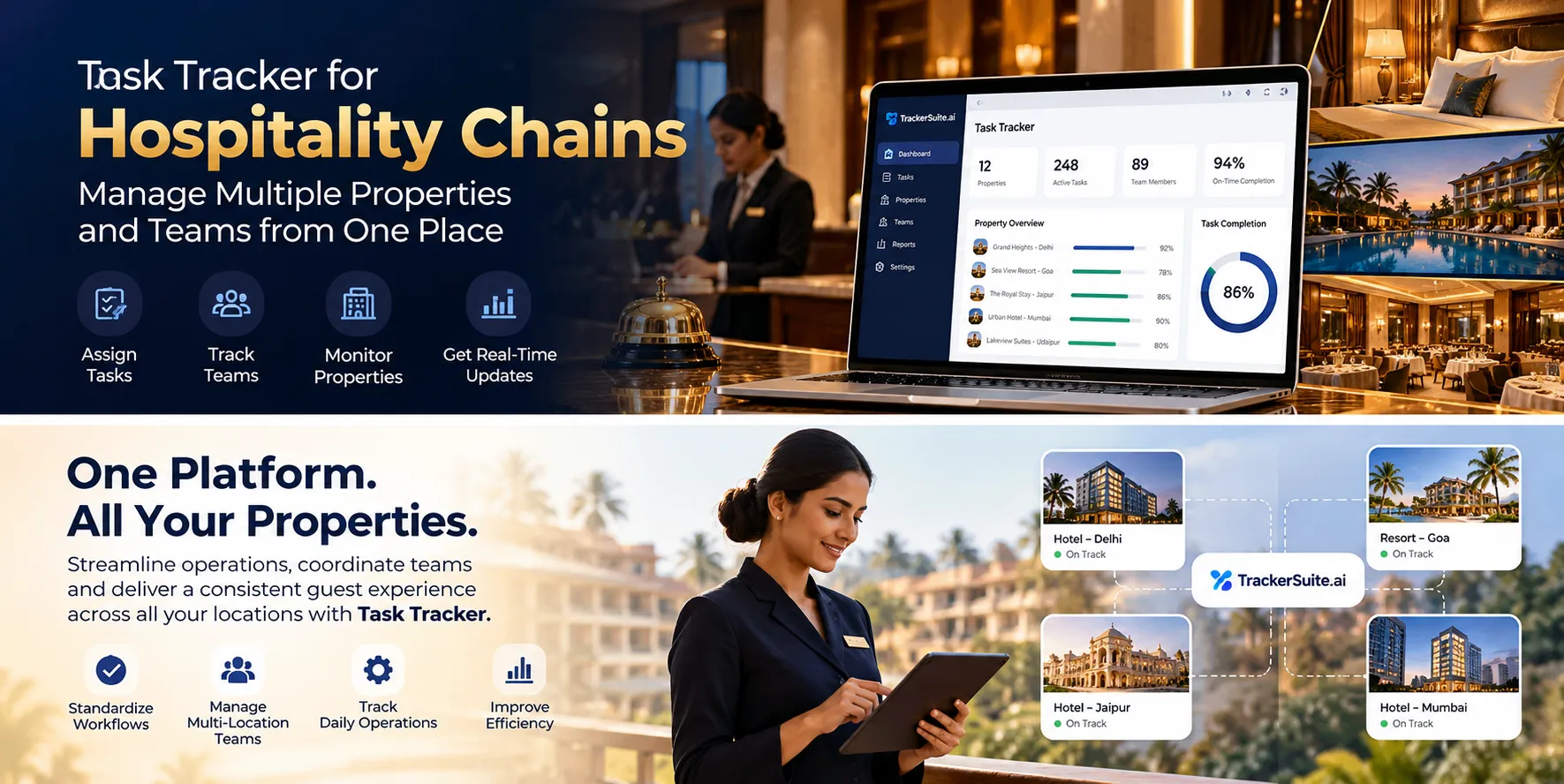 Task Tracker for Hospitality Chains: Manage Multiple Properties and Teams from One Place